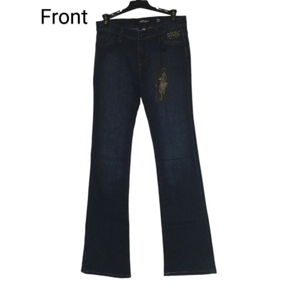 Ed Hardy Jeans Womens Size 26 Boot Cut by Christian Audigier (26x34) NEW w/ TAGS - Picture 2 of 11